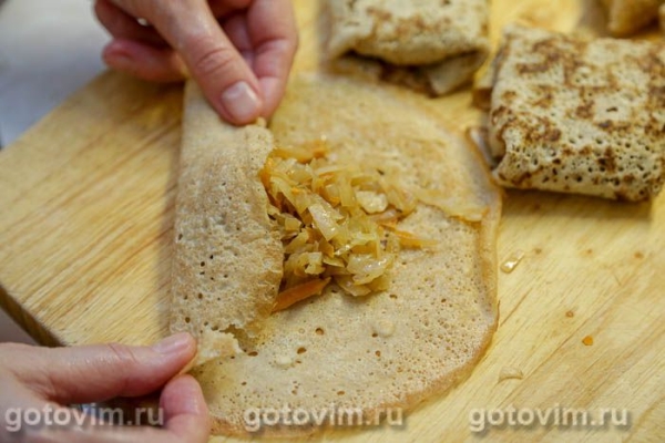 Блины с квашеной капустой Блины с квашеной капустой