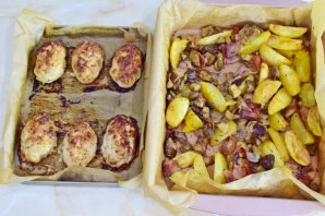 Котлеты из индейки с картофелем и грибами Котлеты из индейки с картофелем и грибами