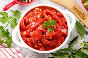 Лечо с томатной пастой Лечо с томатной пастой