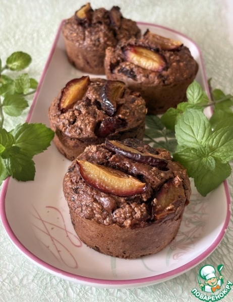 Запечённая овсянка со сливой Запечённая овсянка со сливой