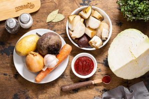 Постный борщ с грибами