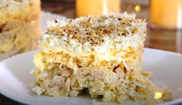 Новогодний салат «Афродита». На праздничном столе вкуснее блюда не было