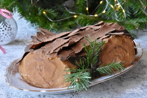Торт "Рождественское полено" Торт "Рождественское полено"