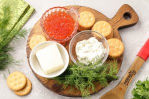 Канапе на крекерах Канапе на крекерах