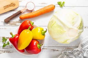 Перец, квашеный с капустой