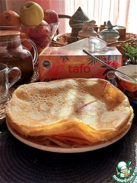 Блинчики "Три стакана" Блинчики "Три стакана"