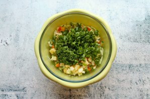 Винегрет со свежей капустой и огурцом Винегрет со свежей капустой и огурцом