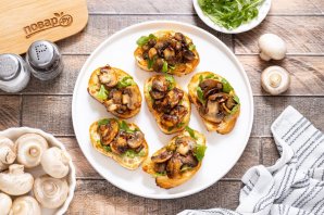 Брускетта с грибами Брускетта с грибами