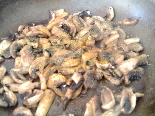 Закуска из овощей и грибов на поленте Закуска из овощей и грибов на поленте