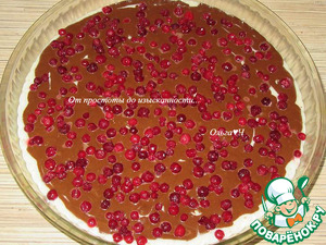 Шоколадно-творожный пирог с брусникой, миндалём Шоколадно-творожный пирог с брусникой, миндалём