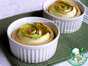 Закусочные булочки "Кабачковые розы"