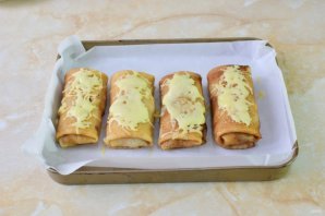 Блинчики с курицей и сыром Блинчики с курицей и сыром