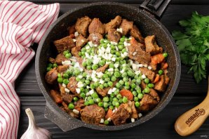 Говядина с зелёным горошком Говядина с зелёным горошком