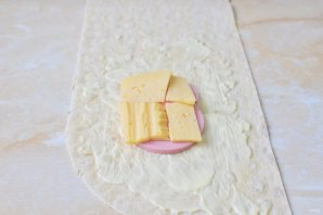 Конвертики с ветчиной и сыром Конвертики с ветчиной и сыром