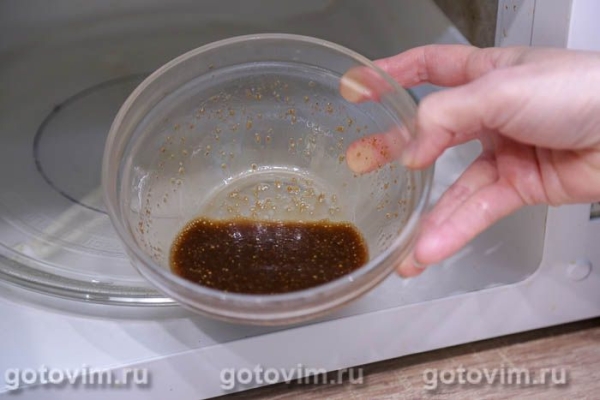 Закусочный миндаль в глазури из соуса терияки в микроволновке