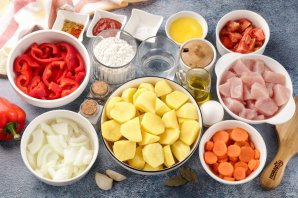 Штрули с курицей и картошкой Штрули с курицей и картошкой