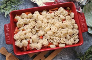 Макароны с овощами и сыром в духовке Макароны с овощами и сыром в духовке