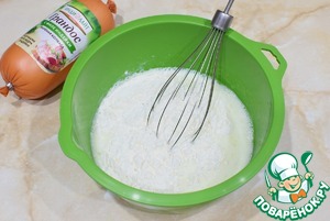 Блины с начинкой из колбасы и сыра Блины с начинкой из колбасы и сыра