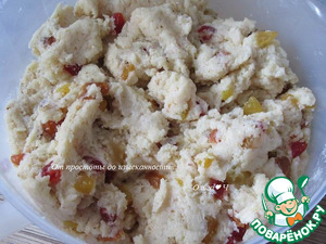 Творожный штоллен с кумкватом, вишней, курагой Творожный штоллен с кумкватом, вишней, курагой