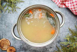 Двойная уха из щуки с пшеном Двойная уха из щуки с пшеном