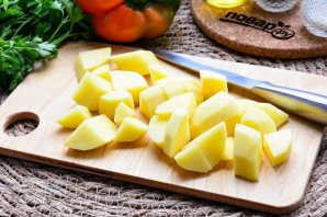 Картофель, тушеный с грибами Картофель, тушеный с грибами