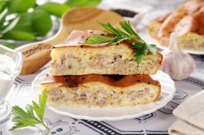 Заливной пирог с фаршем