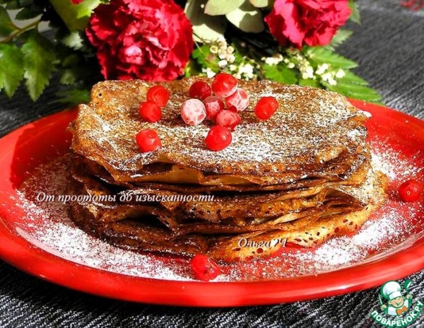 Постные яблочные блинчики