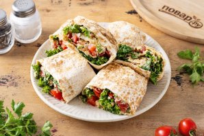 Лаваш с хумусом Лаваш с хумусом