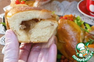 Сдобный разборный пирог с яблоками