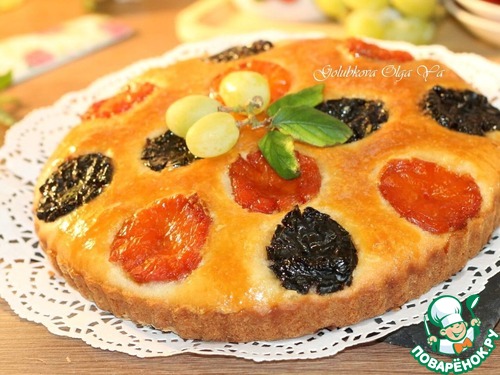 Пирог на кефире "Манник с сухофруктами" Пирог на кефире "Манник с сухофруктами"