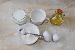 Оладьи без дрожжей на кефире Оладьи без дрожжей на кефире