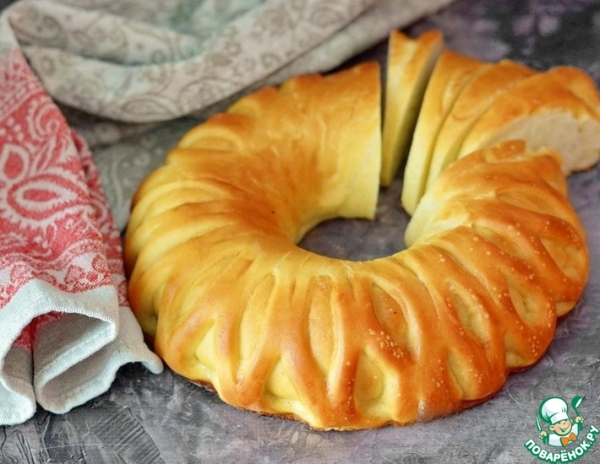 Сдобный калач на сливках Сдобный калач на сливках