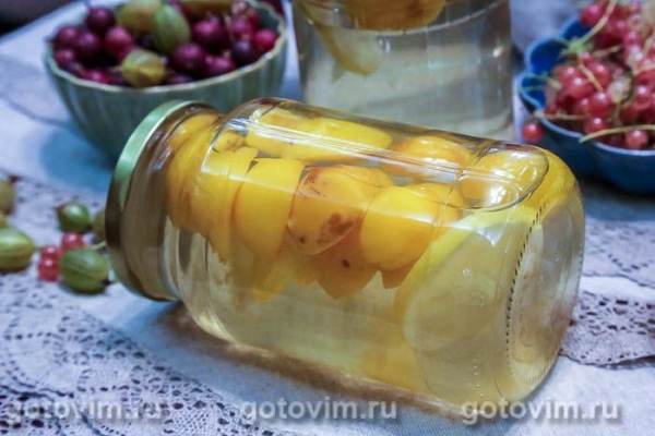 Компот из желтой алычи с лимоном без стерилизации Компот из желтой алычи с лимоном без стерилизации