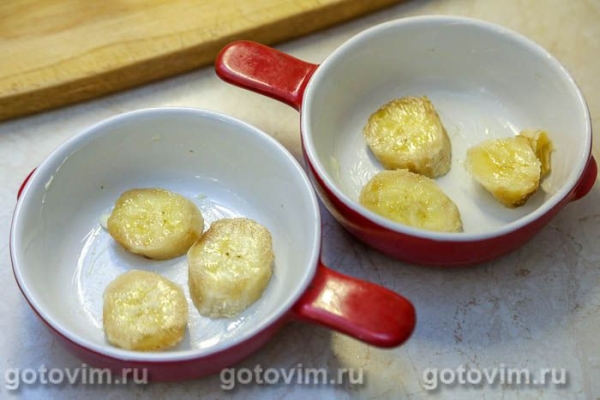 Порционная запеканка из блинов с бананами Порционная запеканка из блинов с бананами