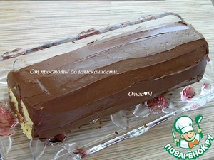 Шоколадно-творожный рулет "Рождественское полено" Шоколадно-творожный рулет "Рождественское полено"