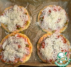 Мини пиццы на творожной основе Мини пиццы на творожной основе