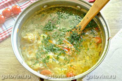 Щи с курицей и молодой капустой Щи с курицей и молодой капустой