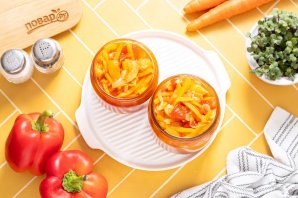 Салат из перца моркови и лука Салат из перца моркови и лука