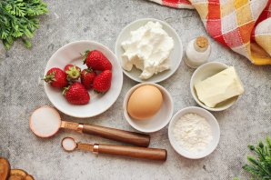 Творожник с клубникой