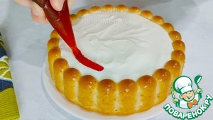 Горячий молочный пирог с кремом и джемом Горячий молочный пирог с кремом и джемом