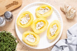 Картофель фаршированный вешенками Картофель фаршированный вешенками