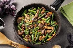 Стручковая фасоль с грибами Стручковая фасоль с грибами