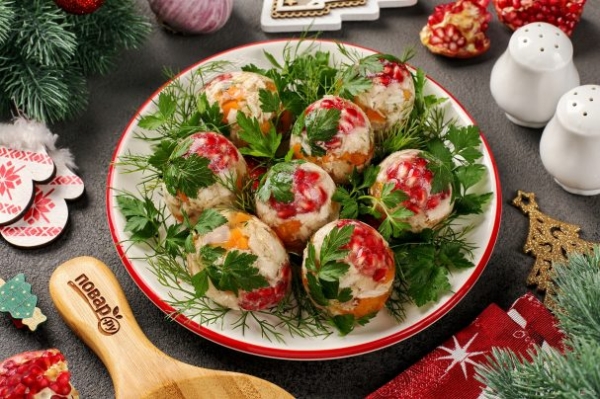 Заливные "Драконьи яйца" на Новый год 2024 Заливные "Драконьи яйца" на Новый год 2024