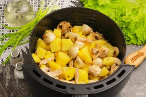 Картошка с грибами в аэрогриле Картошка с грибами в аэрогриле