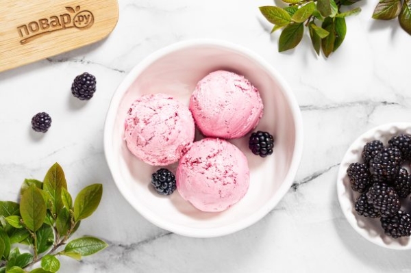 Ежевичное мороженое Ежевичное мороженое