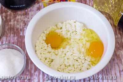 Творожные пончики с ванилью