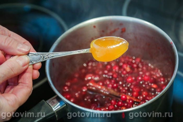 Клюквенный соус с красным вином и корицей Клюквенный соус с красным вином и корицей