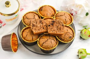 Шоколадные маффины с шоколадной крошкой Шоколадные маффины с шоколадной крошкой