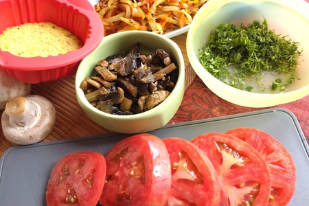 Закуска из овощей и грибов на поленте Закуска из овощей и грибов на поленте