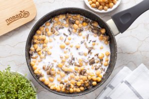 Нут с грибами в сливочном соусе Нут с грибами в сливочном соусе